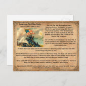 面白い事実が書かれた内戦のはがき ポストカード (正面/裏面)