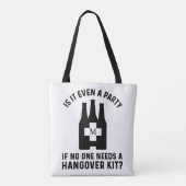 面白い二日酔いキット モノグラム トートバッグ (裏面)