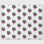 面白い人々の風船グループ ラッピングペーパー (フラット)