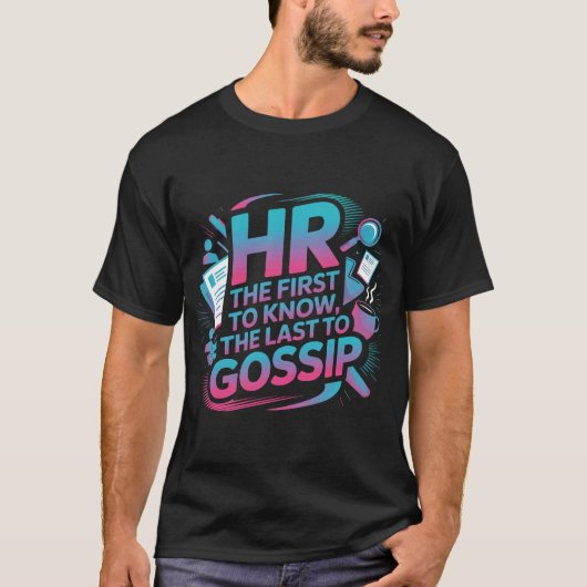 面白い人事引用文 タイポグラフィデザイン Tシャツ (正面)