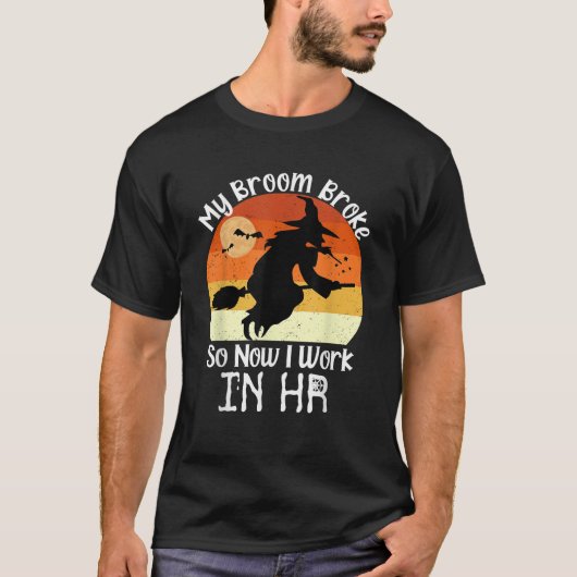 面白い人事部魔女コスプレ ハロウィーンのコスチューム Tシャツ (正面)