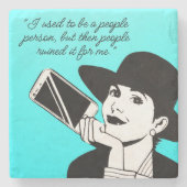 面白い人生の見積もり友人ゲームのナイトギフト ストーンコースター (正面)