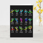 面白い代数ダンス関数数学教師ギークGIF カード (黄色い花)
