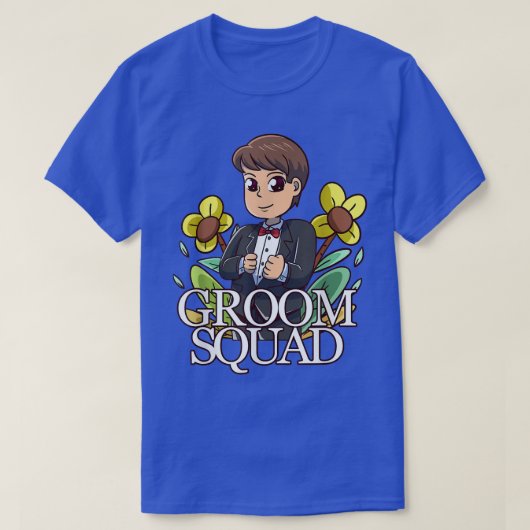面白い仲間のための新郎の前夜祭の服 Tシャツ (デザイン正面)