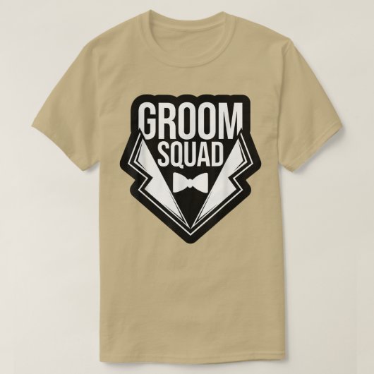 面白い仲間のための新郎の前夜祭グッズ Tシャツ (デザイン正面)