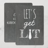 面白い仲間の紹介しよう!ユーモア溢れる結婚式の伴郎 招待状 (正面/裏面)