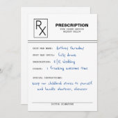 面白い仲間の結婚式参加依頼 招待状 (正面/裏面)