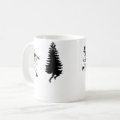 面白い伐採者の森のランニングウッド コーヒーマグカップ (正面左)
