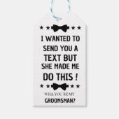 面白い伴郎プロポーズ | ベストマン提案 ギフトタグ (正面)