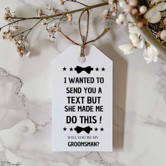 面白い伴郎プロポーズ | ベストマン提案 ギフトタグ