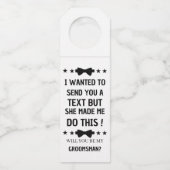 面白い伴郎プロポーズ | ベストマン提案 ボトルネックタグ (正面)