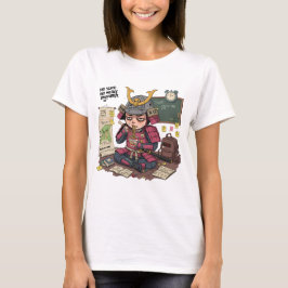 面白い侍のバックトゥスクールTシャツ Tシャツ