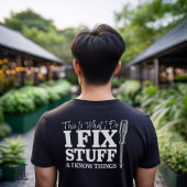 面白い便利屋Tシャツ これが私のやること 直します Tシャツ