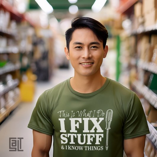 面白い便利屋Tシャツ これが私のやること 直します Tシャツ