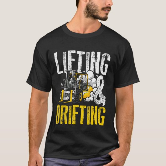 面白い倉庫フォークリフト運転手 Tシャツ (正面)