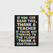 面白い先生と用務員感謝祭 用務員 カード (黄色い花)