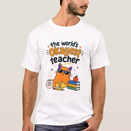 面白い先生への感謝のデザイン Tシャツ (正面)