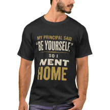 面白い先生 校長 ユーモア Tシャツ