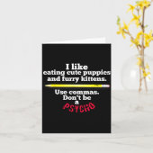 面白い先生 英語 コンマを使ってね サイコじゃないで カード (黄色い花)