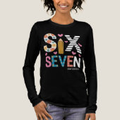 面白い六七のミーム:先生が6-7を説明 トライブレンドTシャツ (正面)