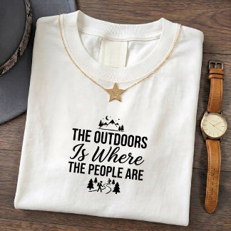 面白い内向型のためのアウトドア名言Tシャツ Tシャツ