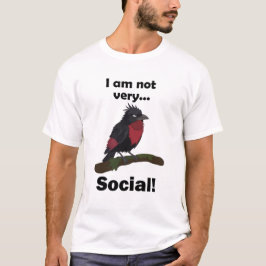 面白い内向的性格のベニエリシロフウチョウの誕生日 Tシャツ