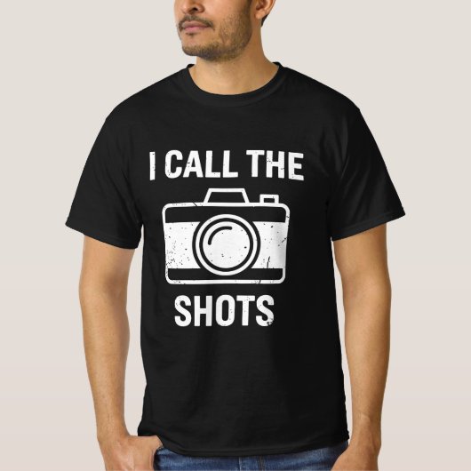 面白い写真撮影者デザイン Tシャツ (正面)