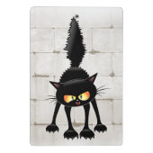 面白い凶暴な黒猫のキャラクター ミニクリップボード (裏面)