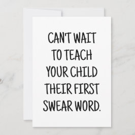 面白い出産祝いカード 新しいママへ 招待状