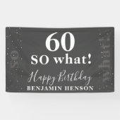 面白い励まし 黒 60 でしょう? 60歳の誕生日 横断幕 (横)