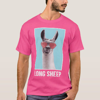 面白い動物のひつじ ロング Tシャツ