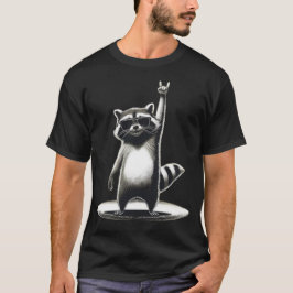 面白い動物のギフト | クールなアライグマのロック・スター Tシャツ