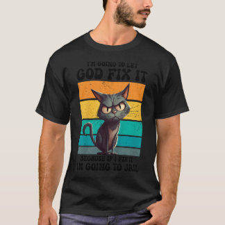 面白い動物の問題 "神様に直してもらおう" Tシャツ