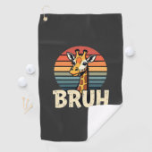 面白い動物キリンmeme顔のクリスマスTシャツ ゴルフタオル (インサイチュ)
