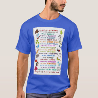 面白い動物ポスター 家族 Tシャツ