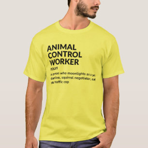 面白い動物管理官の仕事の定義Tシャツ Tシャツ