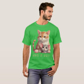 面白い動物 ネズミと猫 Tシャツ (正面フル)