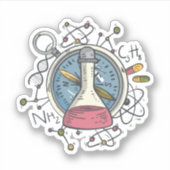 面白い化学の科学パロディ シール (正面)