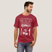 面白い化学ベーコン好き科学 Tシャツ (正面フル)