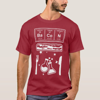 面白い化学ベーコン好き科学 Tシャツ