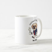 面白い北京犬のビジネスのスーツのコーヒー コーヒーマグカップ (正面右)