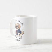 面白い北京犬のビジネスのスーツのコーヒー コーヒーマグカップ (正面左)