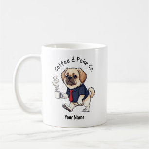 面白い北京犬のビジネスのスーツのコーヒー コーヒーマグカップ