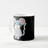 面白い医者のネズミ コーヒーマグカップ (正面左)