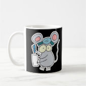 面白い医者のネズミ コーヒーマグカップ (左)