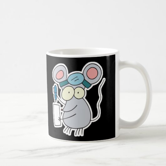 面白い医者のネズミ コーヒーマグカップ (右)
