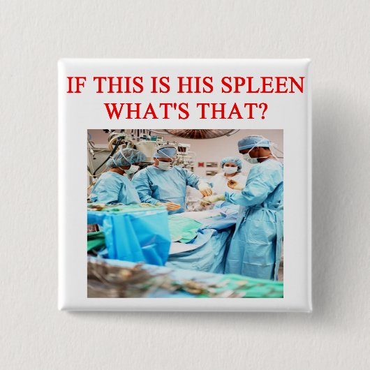 面白い医者の冗談 缶バッジ (正面)