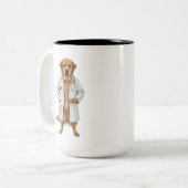 面白い医者の犬のコーヒーマグ | 最高の医療ギフト ツートーンマグカップ (正面左)