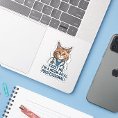 面白い医者の猫の医療ユーモアイラスト シール (ノートパソコンとiPhone)