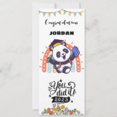 面白い卒業おめでとうカード 招待状 (正面)